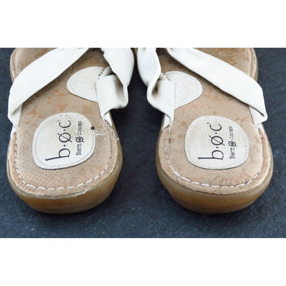 Born concept Size 9 M Off White Flip Flop‎ Synthetic Women Sandal Shoes c76701 - Picture 5 of 8